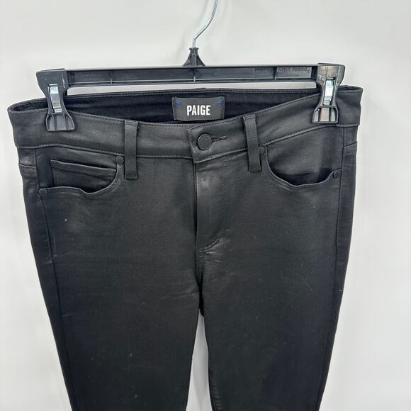 PAIGE DENIM Hoxton Ankle in Black Fog Luxe Coating // 26 - Picture 4 of 10